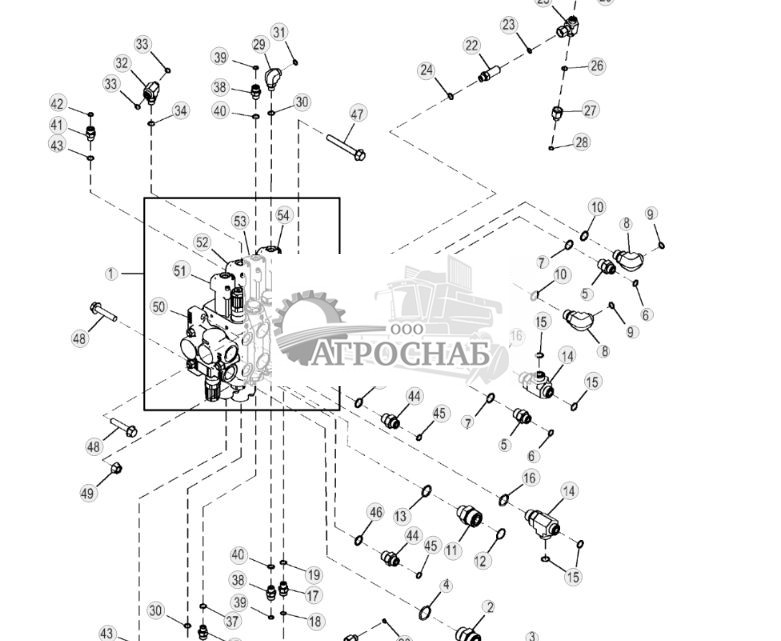 Hydraulic Control Valve, 3 Spool, Power Angle Tilt (PAT) - ST26472 352.jpg